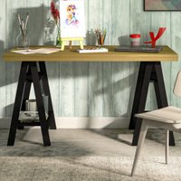 Mesa Escrivaninha Art Ii 4 Prateleiras Olmo/preto - Artany