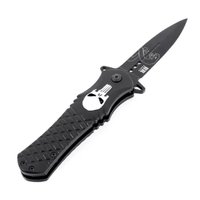 Canivete Tático Militar de Bolso Dobrável Multiuso Aço Inox 420 com Clip Tático Píton BR Force