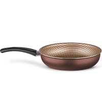 Frigideira Alta 2,5L Antiaderente Superflon Ultra Flora MTA em Alumínio Chocolate