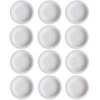 Conjunto 12 Pratos Fundos de Porcelana 21,5cm Classe Única Iguaçu Germer Branco