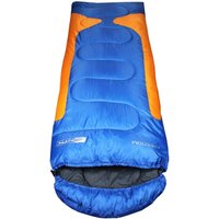 Saco de Dormir Solteiro Térmico 210x75cm Freedom Nautika com Bolsa de Transporte Azul e Laranja