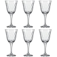 Jogo 6 Taças para Água Vinho 365ml Lírio Nadir Figueiredo em Vidro Transparente