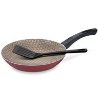 Frigideira Tramontina Paris Antiaderente Starflon Max com Espátula Nylon 28cm 2L Vermelho