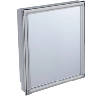 Espelheira Armário para Banheiro com Espelho Embutir ou Sobrepor 36x45cm Astra Perfil de Alumínio