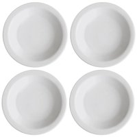Jogo 4 Pratos Fundos de Porcelana 21,5cm Classe Única Iguaçu Germer Branco