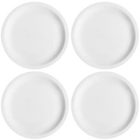 Jogo 4 Pratos de Sobremesa em Porcelana 19cm Classe Única Iguaçu Germer Branco