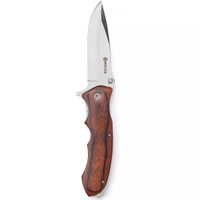 Canivete Tático Militar Multiuso de Bolso Inox com Cabo de Madeira Skara Invictus