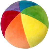 Bola de Pelúcia Macia com Chocalho para Bebê 13cm Buba Super Colorida