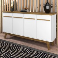 Balcão Buffet 4 Portas Opala Cinamomo/branco - Bechara