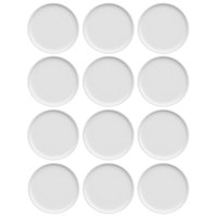 Conjunto 12 Pratos de Sobremesa Porcelana Branca Redondos 18,5cm Bold Germer Hotel Padaria