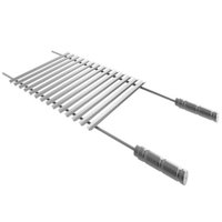 Grelha Para Churrasqueira Parrilla Argentina Aço Inox 34,5cm Plana Profissional