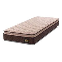 Colchão Solteiro Espuma D33 Pillow Top Millenium 88x188x19cm Marrom/Branco Hellen - Suporta até 120kg por Pessoa