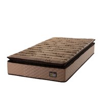 Colchão Solteiro Espuma D33 Pillow Top Van Gogh 88x188x29cm Marrom Hellen  - Suporta até 120kg por Pessoa