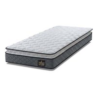 Colchão Solteiro Espuma D33 Pillow Top Millenium 88x188x19cm Cinza/Branco Hellen - Suporta até 120kg por Pessoa