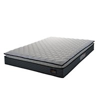Colchão Casal Espuma D45 Pillow Top Strong 138x188x24cm Cinza/Branco Hellen - Suporta até 150kg por