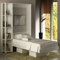 Cama De Solteiro Articulável 4 Prateleiras Branco Cm8013 - Tecno Mobili