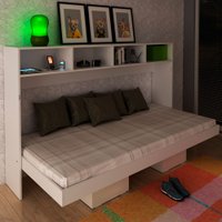 Cama De Solteiro Articulável 6 Prateleiras Branco Cm8020 - Tecno Mobili