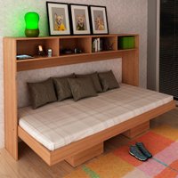 Cama De Solteiro Articulável 6 Prateleiras Amêndoa Cm8020 - Tecno Mobili