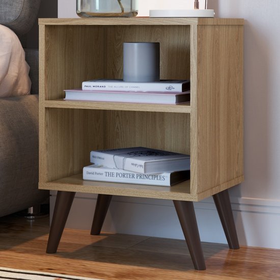 Mesa De Cabeceira 1 Prateleira Cb200 Oak - Completa Móveis