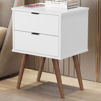Mesa De Cabeceira Luxo 2 Gaveta Branco 1818 - Jb Bechara