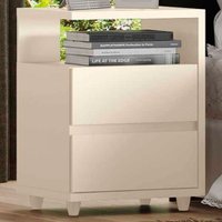 Mesa De Cabeceira Lacy 2 Gavetas Flex Off White - Henn