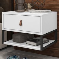 Mesa De Cabeceira Suspensa Sigma 1 Gaveta Branco - Casa D