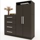Cômoda Paris 2 Portas 4 Gavetas Preto Fosco - Panorama Móveis