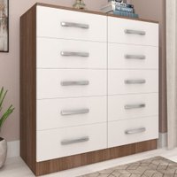 Cômoda 10 Gavetas Teka/branco Co100 - Fellicci