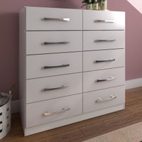 Cômoda 10 Gavetas Flórida Branco - Pnr Móveis