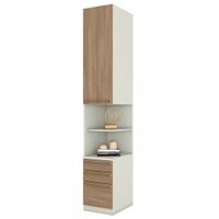 Guarda-roupa Solteiro Modulado Predileto 1 Porta 3 Gavetas Areia Hp/jequitiba - Henn
