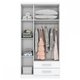 Guarda-roupa Solteiro Miami 3 Portas 2 Gavetas Flex Branco/rosa Chá - Henn