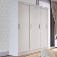 Guarda-roupa Solteiro 3 Portas 2 Gavetas Branco 2029 - Percasa
