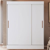 Guarda-roupa Solteiro Marselha 3 Portas 2 Gavetas Branco - Doripel