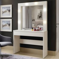 Penteadeira Camarim Requinte 1 Gaveta Off White - Mavaular