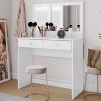 Penteadeira Tiffany 2 Gavetas Branco - Bci Móveis