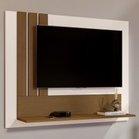 Painel Para Tv Até 43 Polegadas Luxo 1 Prateleira Pérola/nature 5119 - Jb Bechara