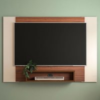 Painel Para Tv Até 42 Polegadas Cine Flex C/ Suporte Para Tv Cedro/off White - Artely