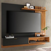 Painel Para Tv Até 65 Polegadas Tocantins 1 Porta 1 Prateleira Pretofosco/noce Milano - Colibri