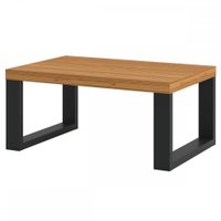 Mesa De Centro Industrial 100% Mdf Freijó/preto Fosco F13 - Pradel