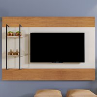 Painel Para Tv Até 65 Polegadas Granada 2 Prateleiras Naturalle/off White - Mavaular