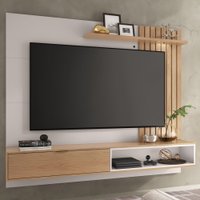 Painel Para Tv Até 65 Polegadas Tocantins 1 Porta 1 Prateleira Off White/freijó - Colibri