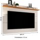 Painel Para Tv Até 60 Polegadas Vivare New 1 Prateleira Off White/freijo - Giga Móveis