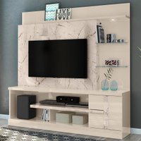 Estante Para Tv Até 55 Polegadas Alan 1 Porta 4 Prateleiras Calacata/off White - Madetec