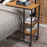 Mesa De Canto Fit 2 Prateleiras Preto/canela Rústico - Art Panta