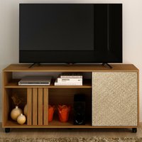 Rack Para Tv Até Xx Polegadas 1 Porta Natural/palha R1481 - Tecno Mobili