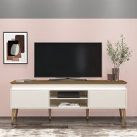 Rack Para Tv Até 75 Polegadas Com Led Lumina 2 Portas Pinho/off White - Artely