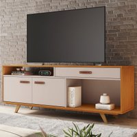 Rack Para Tv Até 65 Polegadas ímpar 2 Portas 1 Gaveta Cinamomo/off White - Jcm Móveis