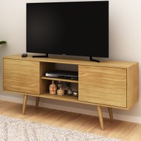 Rack Para Tv Até 65 Polegadas 2 Portas 1 Prateleira Natural R1464 - Tecno Mobili