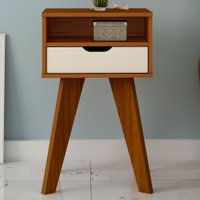 Mesa De Canto Vip Com Nicho Cedro/off White - Artely