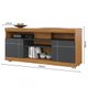 Rack Para Tv Até 42 Polegadas 2 Portas Yara Noce Milano/preto Fosco - Colibri